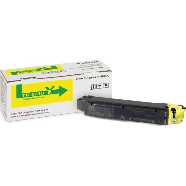 Kyocera TK-5140 Y lasertoner - 1T02NRANL0 Original - Gul 5000 sider