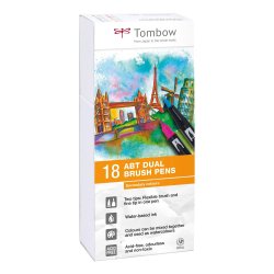 Tombow ABT Dual Brush 18P-2 Basic 2, 18 st, penna med dubbel spets