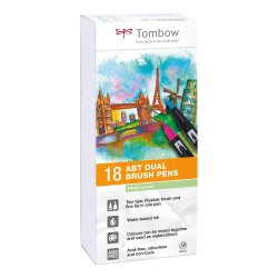 Tombow ABT Dual Brush 18P-5 Pastell, 18 st, penna med dubbel spets