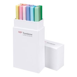 Tombow ABT Dual Brush 18P-5 Pastell, 18 st, penna med dubbel spets