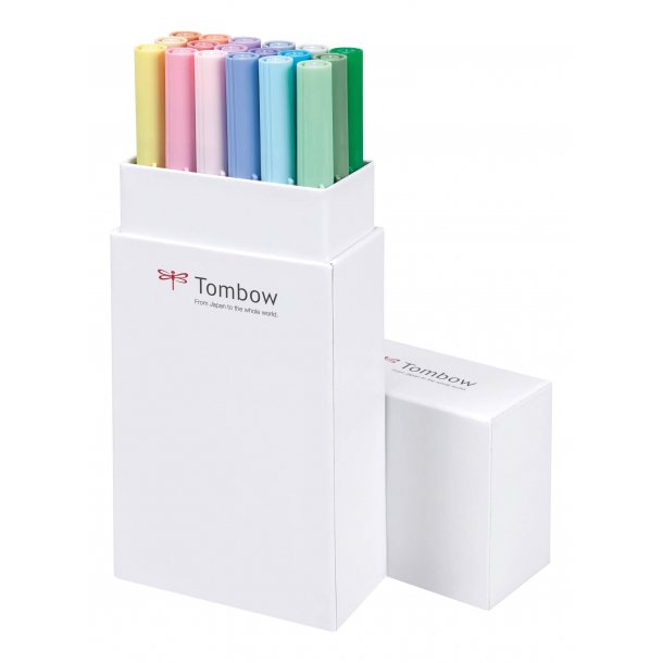 Tombow ABT Dual Brush 18P-5 Pastell, 18 st, penna med dubbel spets