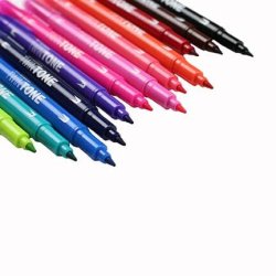 Tombow TwinTone, Penna med dubbelsidig spets, 12 st, Brights