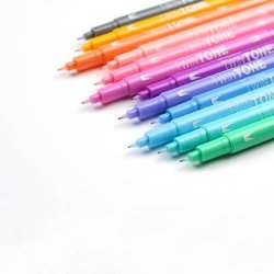 Tombow TwinTone, Penna med dubbelsidig spets, 12 st, Pastell