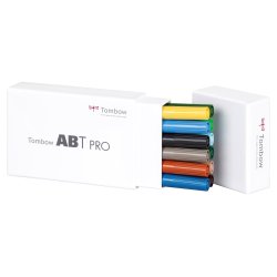 Tombow Marker Alkohol ABT PRO Dual Brush 12P-4 Naturlige farger, dobbel spiss, 12 stk