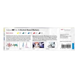Tombow Marker ABT PRO Dobbelspiss Tusj, 5 stk, Basic