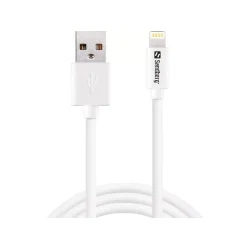 Sandberg USB - lightning kabel, 1 m, vit
