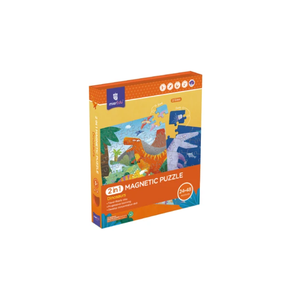 2 In 1 Magnetic Puzzle - Dinosaur