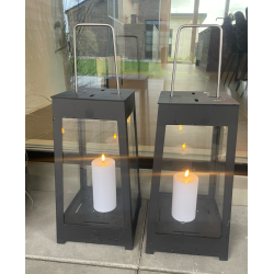 LED blockljus - utomhus, vit, 3-pack, inkl.fj&auml;rrkontroll