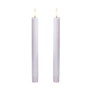 LED-kronelys, 22,2 cm, hvide, 2 stk.