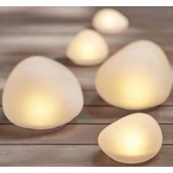 LED lyssten - udendrs m. solcelle funktion, hvid, 3 pak