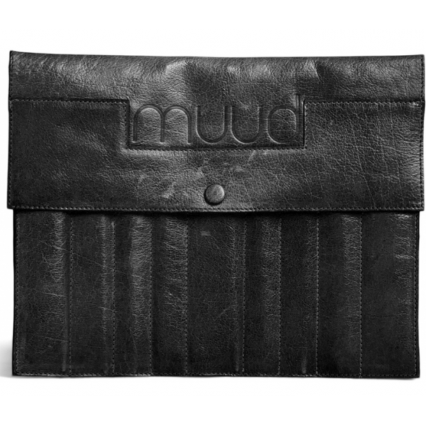 muud Oslo XL case for knitting needles, leather, black