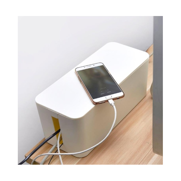 Kabelskjuler - 23,5 x 11,5 x 12 cm, hvid (lille)