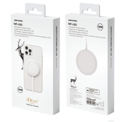 Trdl&ouml;s magnetisk laddare med ljus 15W, Magsafe-kompatibel, vit