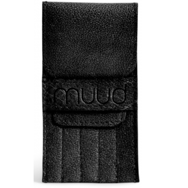 muud Eva case for needles, leather, black