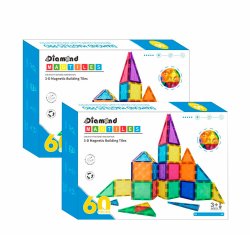 Magnetic Tiles byggest - Sampak,  2 x 60 dele