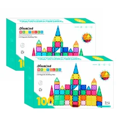 Magnetic Tiles byggest - Sampak, 2 x 100 dele