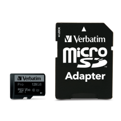Verbatim Micro SDXC Card PRO 128 GB U3 - inkl. adapter