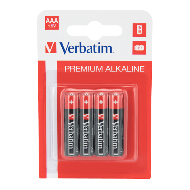 Verbatim Alkaline batterier AAA / LR03 4-pack