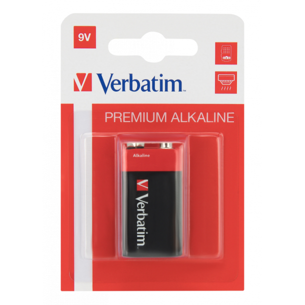 Verbatim Alkaline batteri 9V / 6LF22 1-pack