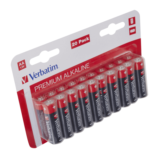 Verbatim Alkaline AA batterier (20 st)
