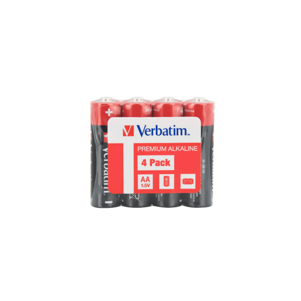 Verbatim Alkaline AA-batterier, 4 st.