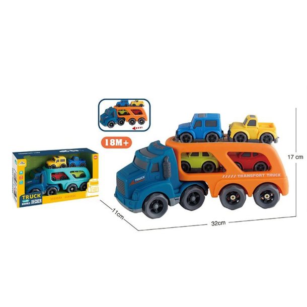 Miljvnlig leksaks Transporter inkl. 4 bilar