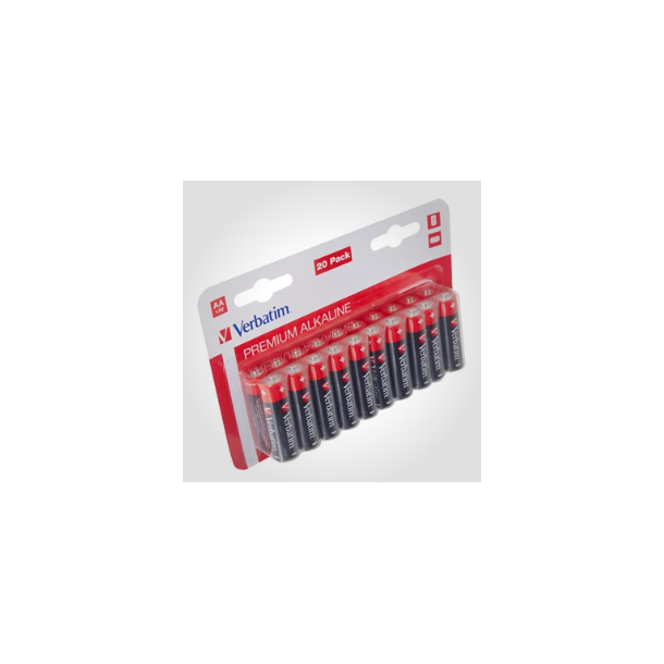 Verbatim Alkaline AA batterier (20 st)