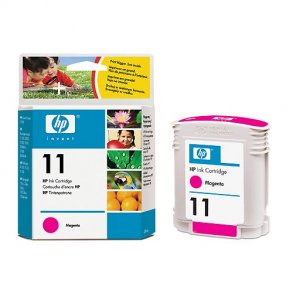 HP 11 M (C4837AE) med chip, magenta blkpatron, Original, 28ml