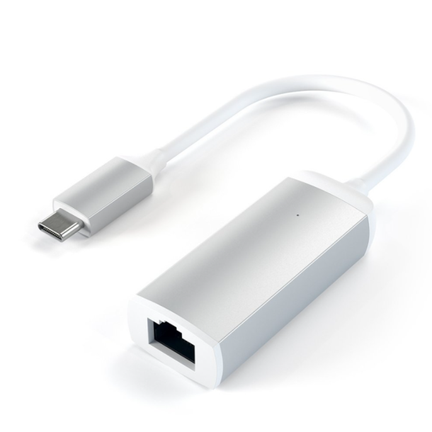 Satechi USB-C to Gigabit Ethernet - USB-C til Gigabit Ethernet Adapter - Silver 