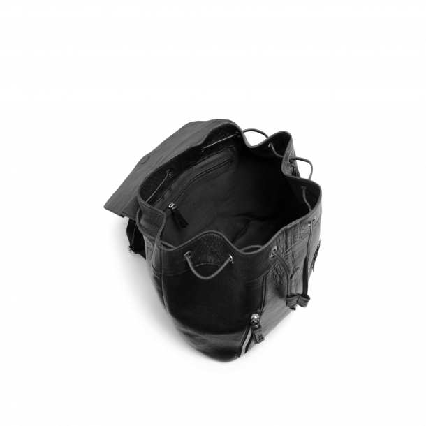 Muud Gimo Ryggs&auml;ck - L&auml;der, Svart