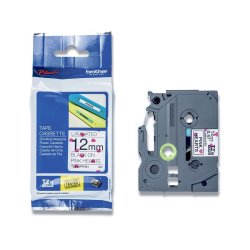 Brother TZe-MPPH31 printer sort tekst p hvid lamineret tape med sm hjerter