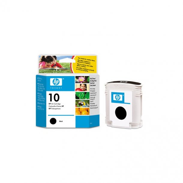 HP 10 BK -C4844AE med chip, svart bl&auml;ckpatron, Original, 69 ml