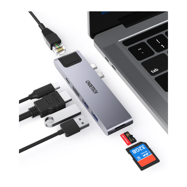 Choetech 7-in-1 USB-C Hub for MacBook Pro/Air