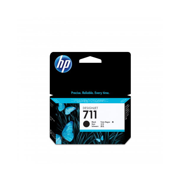 HP 711 BK (CZ129A) Black Ink Cartridge, Original, 38 ml