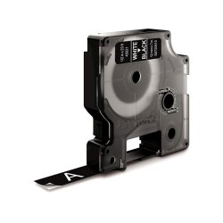 Dymo Tejp D1 12mmx7m vit/svart