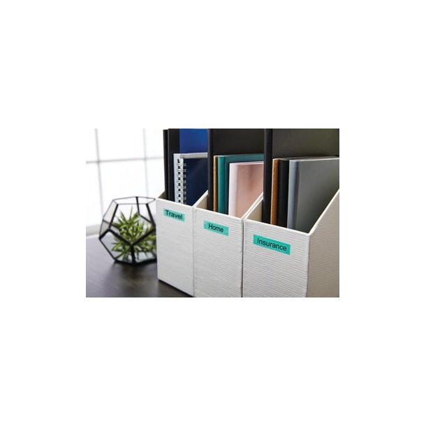 Dymo Tejp D1 9mmx7m svart/grn