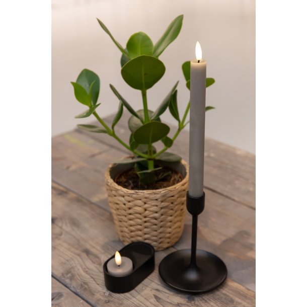 LED-kronljus, 11 cm, gr, 2 st.