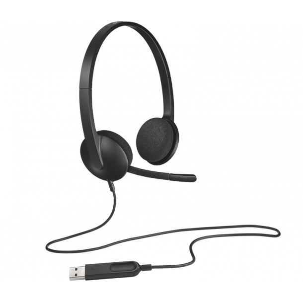 Logitech H390 USB-headset - Svart