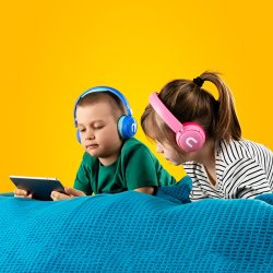 Niceboy HIVE Kiddie trdlse brnehretelefoner - Bl