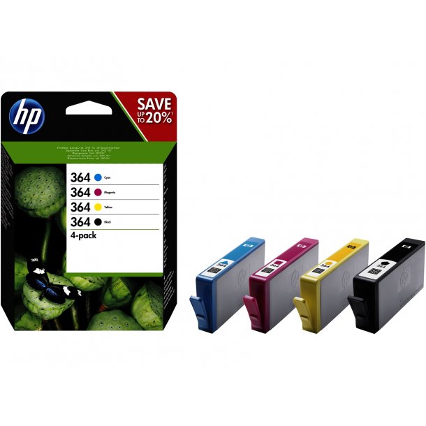 HP 364 Ink Cartridge Combo Pack 4 pcs - HPN9J73AE Original - 23 ml