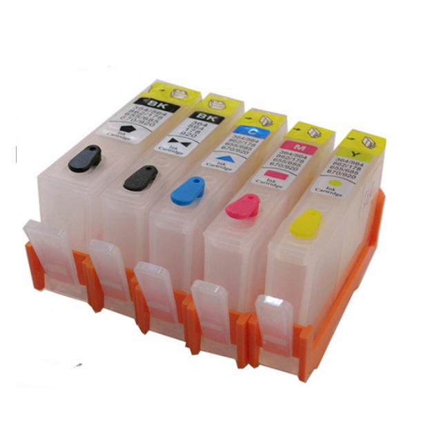 Pixojet refill blk HP 364, 5-farvet patronst