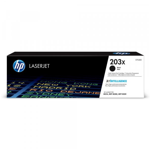 HP CF540X BK (HP 203X) Laser toner, Black, Original, 3200 pages