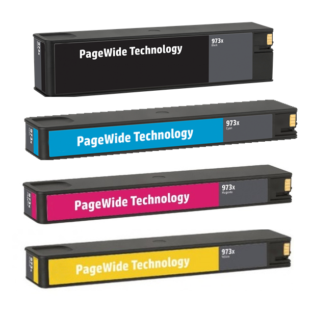 HP 973X Pigment Combo Pack 4 pcs Ink Cartridge - Compatible - BK/C/M/Y 590 ml