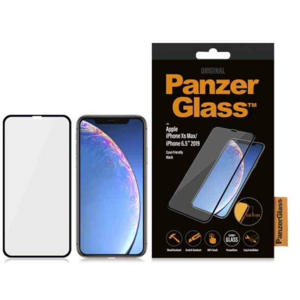 PanzerGlass sk&auml;rmskydd iPhone Xs Max/11 Max - svart, Case Friendly