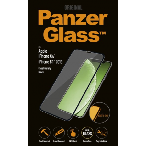 PanzerGlass iPhone XR/Xir - black  (Case Friendly)