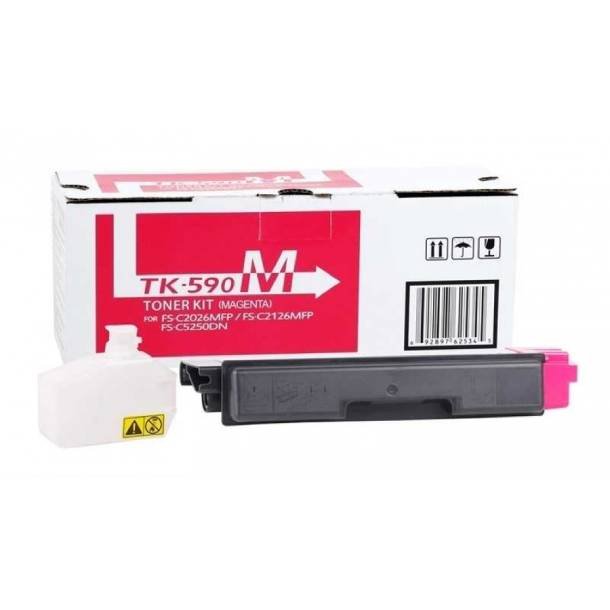 Kyocera TK-590 M lasertoner - 1T02KVBNL0 Original - Magenta 5000 sider