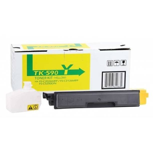 Kyocera TK-590 Y lasertoner - 1T02KVANL0 Original - Gul 5000 sider