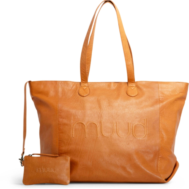 muud Laura weekend bag, leather, whisky