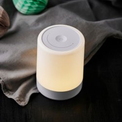 Lippa baby natlampe med farver, touch funktion og batteri, Hvid