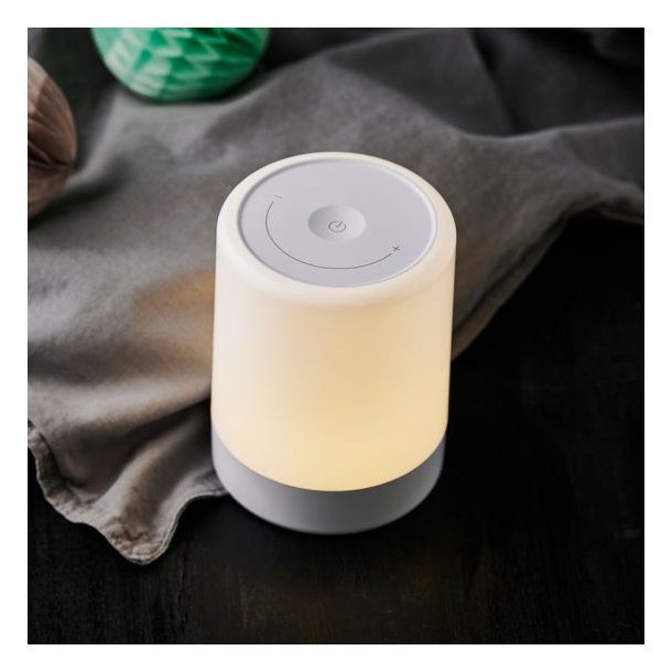 Lippa baby natlampe med farver, touch funktion og batteri, Hvid